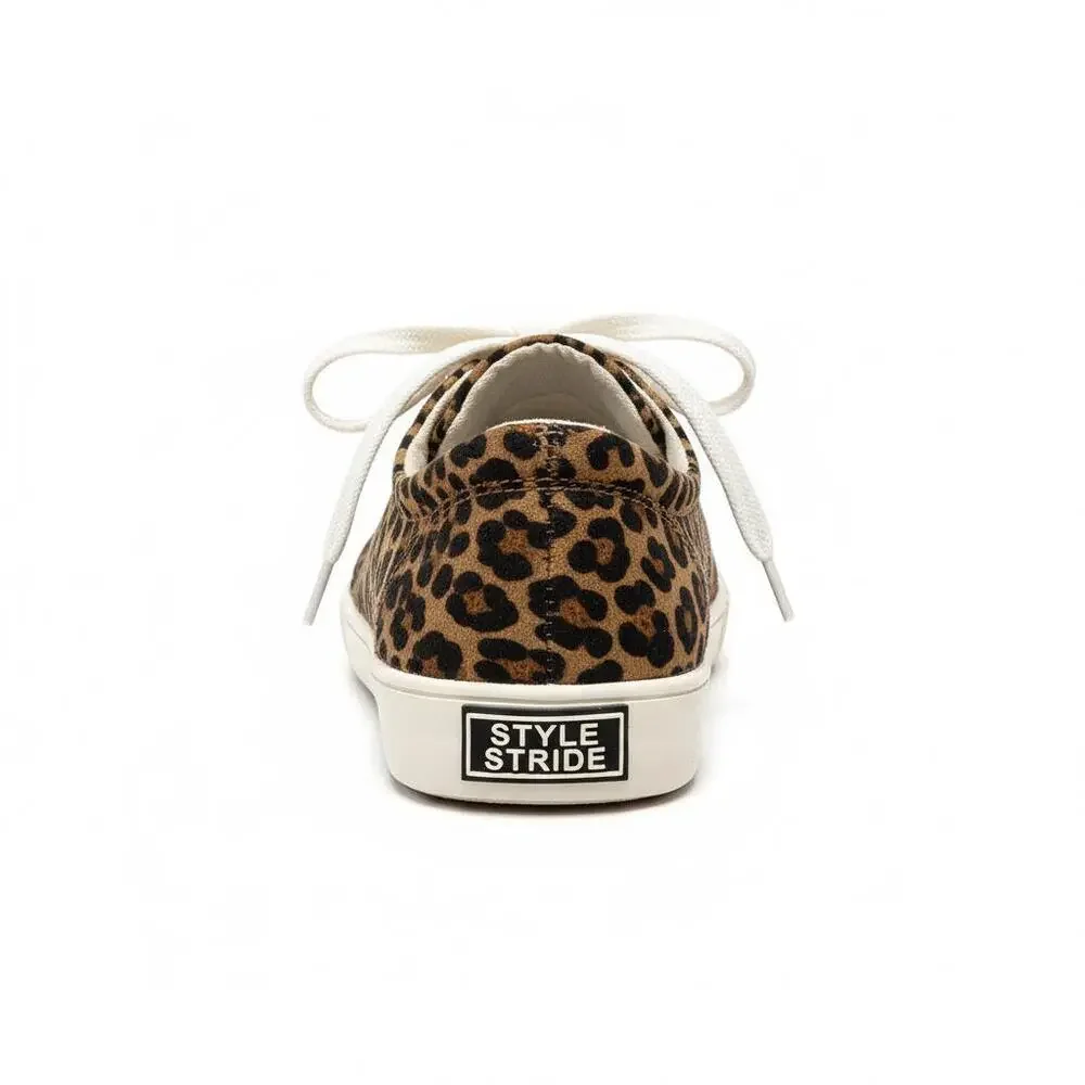 Print Canvas Lace-Up Sneakers - Picture 12 of 15